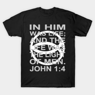 White Ichthys – John 1:4 T-Shirt